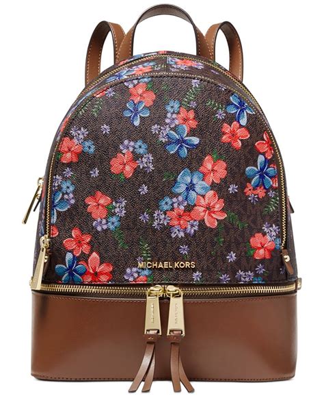 michael michael kors rhea signature floral zip backpack|Rhea Medium Floral.